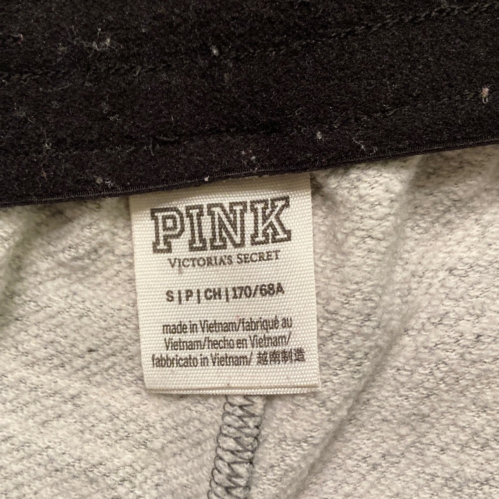 PINK Victoria's Secret Gray Joggers with Star Design Bling Women Size S - Picture 4 of 14